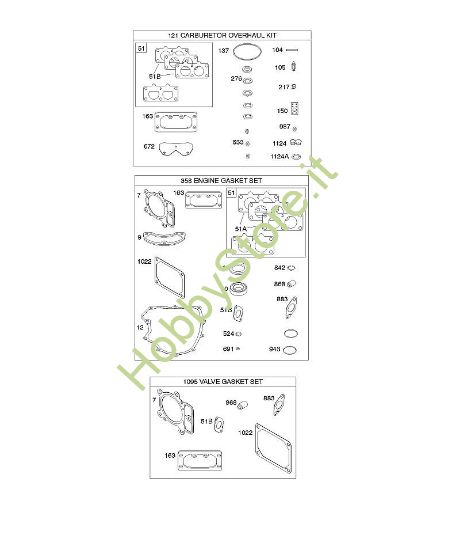 F - Set guarnizioni valvola/motore, set revisione carburatore B&S - 44 €¦ 44R577-0001-H1 brand Stihl